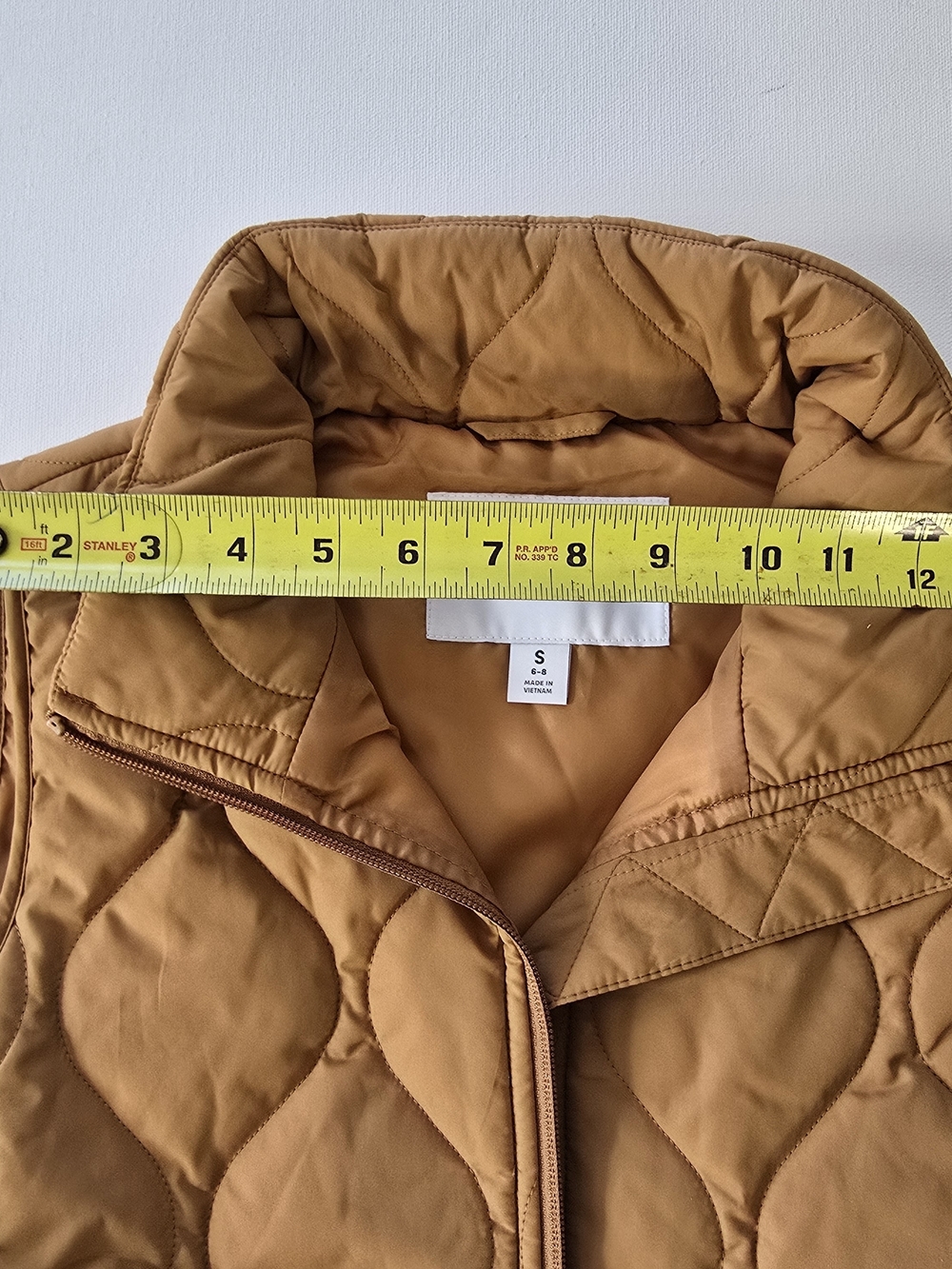 Lands' End Quilted Camel Brown Vest - Picture 4 of 6